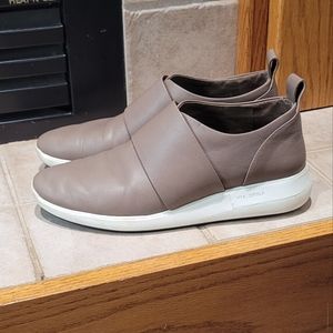 Via Spiga Shoes | Via Spiga Marlon Beige Leather Sneakers Size 8 | Color: Tan/White | Size: 6 | Denimandgrace's Closet
